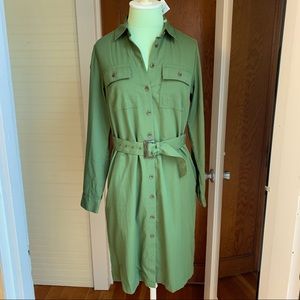 NWT j. crew factory Olive Shirt Dress